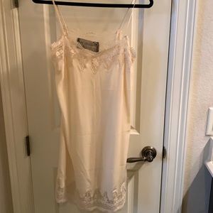 Reformation cream slip dress